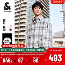JackJones Jack Jones male winter plaid High Street Tide Street Joker shirt woolen coat 221427022