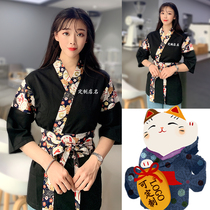 Welcome clothes Japanese food clothing Japanese work clothes Sushi shop waiter Lucky Cat Men and women Japanese and Korean kimonos