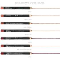 nyx foggy matte color lip line Pen eat earth color Europe and America durable waterproof 07#33 lip pen lipstick 1 0g