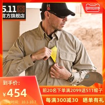 5 11 outdoor tactical shirt men troops wear-resistant tooling long sleeve lapel shirt cotton breathable splashing water 72157