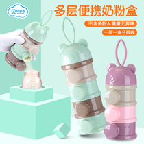Baby milk powder box portable out big and small size milk powder baby sub box rice flour mini sealed milk powder grid