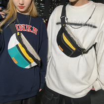 Tide Cards Pocket Men Personality Chest Bags Ins Tide Street Trend Single Shoulder Inclined Satchel Students Casual Sports Little Backpacks