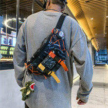 Chest Bag Mens Tide Cards Summer 2022 New Students Sports Purse Wins Day Ensemble Casual Personality Single Shoulder Diagonal Satchel