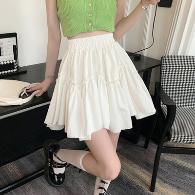 taobao agent Colored summer skirt, fitted mini-skirt, plus size, A-line