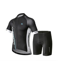 Beautiful Black Ash Summer Mountain Road Self single Fleet version Short sleeves Riding Suit Breathable for men and women