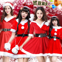 New Christmas costumes adult female senses Christmas dance with red dress and dress Bar Christmas themed outfits