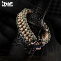 Freeman multi-function survival bracelet umbrella rope hand-woven field survival self-defense outdoor tactical bracelet edc