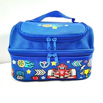 Cartoon double insulation lunch box bag Student lunch bag portable portable storage ice bag Canvas lunch bag insulation bag