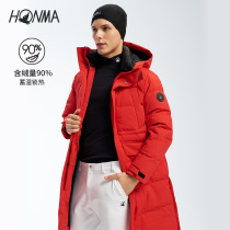 HONMA Golf Mens down wear long jacket stand collar padded anti-cold and warm sport