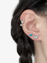 22-chome butterfly earrings color French ins style all-match simple earrings light luxury high-end ear bone studs