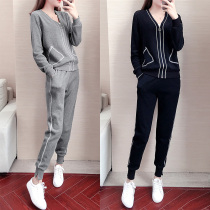 Sweatshirt with two sets of sports casual ocean gas thickened suit 2022 Spring and autumn new Korean version of the Korean version slim