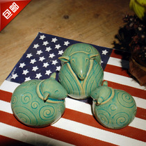 European-style ceramic animal three-piece home furnishings new creative home crafts lamb ornaments sheep