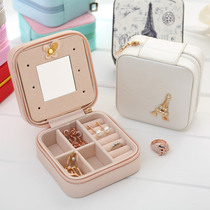  Portable jewelry packaging box Jewelry box Jewelry box High-end imitation leather pendant box Jewelry box jewelry storage box