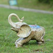 Small New Ceramic Elephant Kiln Glaze Lucky Elephant Garden Park Pool Landscape A- 216