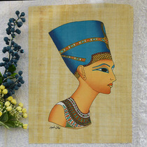 Egyptian hand-painted papyrus painting colorful gold powder niffiti 41 * 31cm