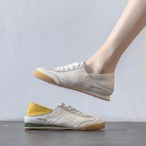 MAROLIO fashion blogger push~ Forrest Gump two wear soft leather white shoes womens summer super soft womens shoes shallow single shoes