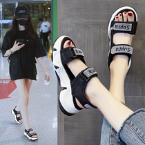 MAROLIO makes you trendy in seconds~ Sports dad sandals female ins tide wild thick-soled velcro shoes