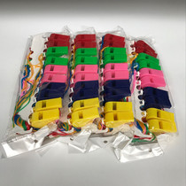 Color plastic whistle sports competition cheering whistle football basketball referee whistle with lanyard childrens gift