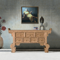 Chinese side cabinet Entrance cabinet Seven-bucket cabinet locker for table Living room Retro locker Bed and breakfast furniture