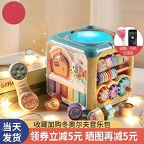  Six-sided drum baby toy educational hand drum early education 0 one 1 year old 2 years old with sound Six-month-old baby over 6 months