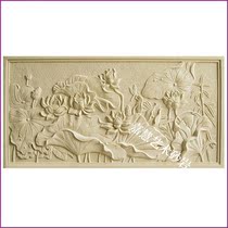 Jiahui sandstone glass fiber reinforced plastic relief mural sculpture living room background wall garden villa courtyard decoration lotus map