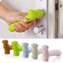 Cartoon silicone door handle anti-collision protective cover safety door gloves anti-touch anti-static door pull gloves mute