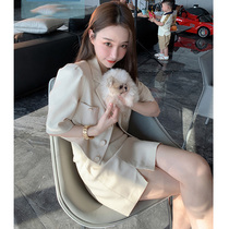 Net red fried street professional small fragrance suit Salt and sweet two-piece suit Fashionable temperament small man 2021 summer