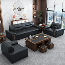 Office Sofa Brief Business Reception Guest Trio Place Office Simple Suit Modern Chinese Tea Table Composition
