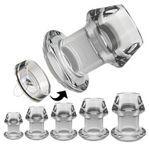 Hollow anal plug transparent peep anal dilator vestibule anal plug out leak-proof adult sex toys