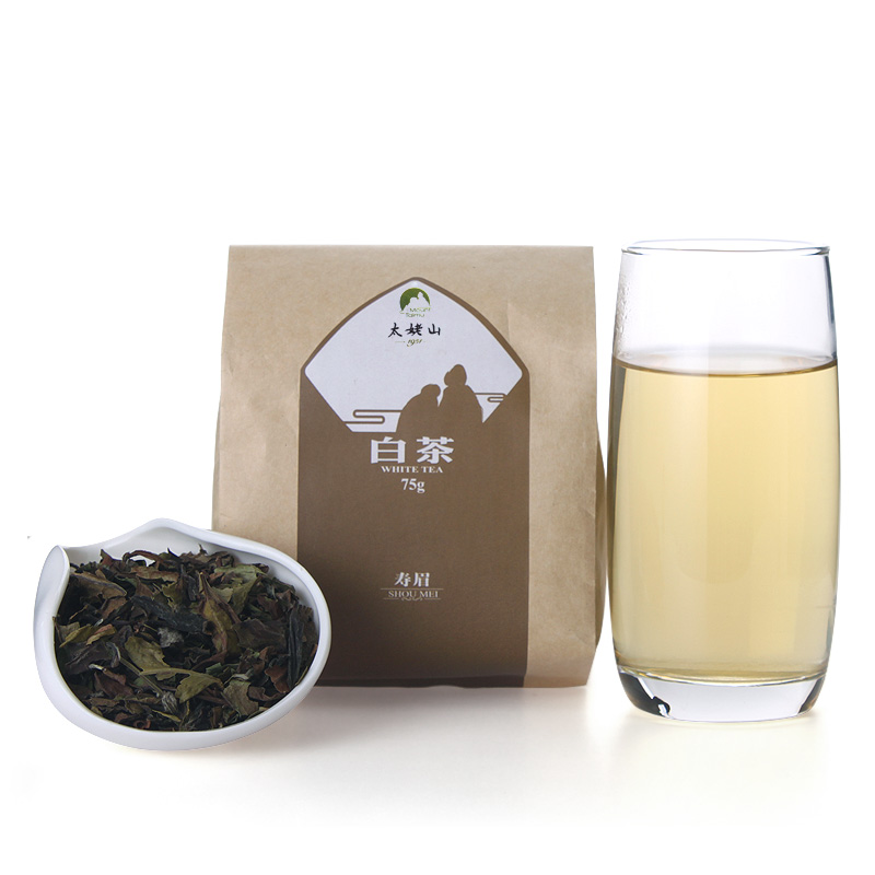 Press box Baotai Grandma Mountain Fuding White Tea Kraft Paper Series Old Shoumei Shoumei Tea 75g