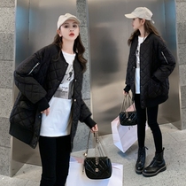 Pregnant women autumn and winter clothing thick warm fashion baseball jacket short foreign-style pregnant mother cotton clothing large size slim cotton coat