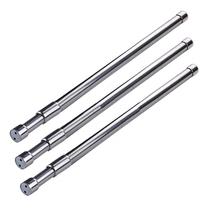 Telescopic clothes bar wardrobe rack stainless steel perforated dormitory wardrobe hanging rod crossbar gift flange