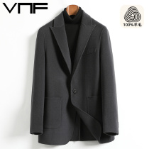 New woolen coat mens short double-sided 100% wool casual suit jacket autumn and winter youth jacket tide cashmere