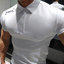 2021 spring new fitness sports quick-drying POLO shirt personal trainer custom work clothes casual lapel short-sleeved