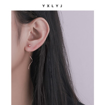 999 pure silver earline woman 2022 new wave minimalist about temperamental flower-ear pendant anti-allergy foot silver ear ornaments