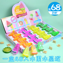 48 into fruit Crystal mud ramen sticky clay creative transparent bubble color jelly mud diy handmade toys children