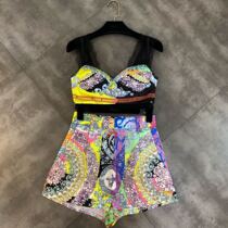 Grapefruit MM2019 summer new lace shoulder strap color vest with high waist shorts set for women