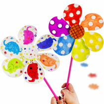 Handmade DIY windmill children spring outdoor traditional toys kindergarten self-painted windmill art materials