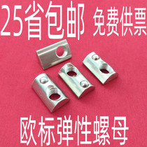 European standard aluminum profile accessories Elastic nut Steel ball nut block 20 20 40 45 type M3 4 5 6 8
