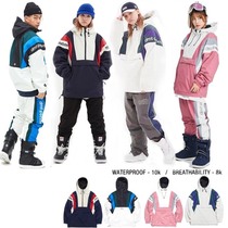 2021 niche Korean ski suit pants mens and womens single and double board waterproof cold wear-resistant plus cotton warm clothes