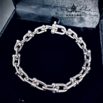 925 sterling silver T home HardWear series chain chain bracelet Yi Zhang Qianxi thick chain couple handwear star same model