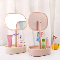 Makeup Mirror Desktop Princess Mirror Portable Mirror Desk Dorm Dresser