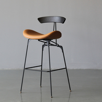 Bar chair light luxury Nordic designer home backrest bar stool industrial wind Ant retro iron bar chair