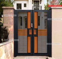 Villa gates courtyard doors open doors rural yards rural yards luxury electric aluminum alloy sliding doors aluminum art Gates