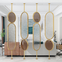 Net red decoration Tempered glass partition wall Living room rotatable entrance screen Modern simple household bedroom occlusion