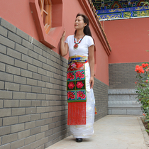 Tibetan womens embroidered pattern waist Tibet skirt Tibetan robe folk song and dance performance Joker special apron