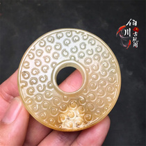 High ancient jade Warring States Han antique play jade Antique jade wall Old jade Xiuyu put pieces of ornaments Jade pendant safety buckle
