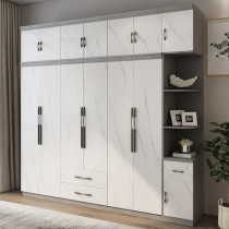 Wardrobe simple modern economy assembly bedroom European wooden board cabinet three four door five door six Door Wardrobe