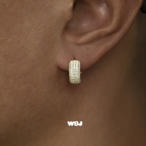 WBJ custom jewelry birdman earrings full diamond earrings S925 silver gilded National silver jewelry