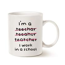 ins Net red im a teacher I work in a school text print mark American coffee